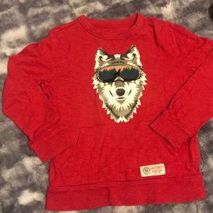 WOLF FLIP GOOGLE SUNGLASSES PULLOVER TOP SZ KIDS S